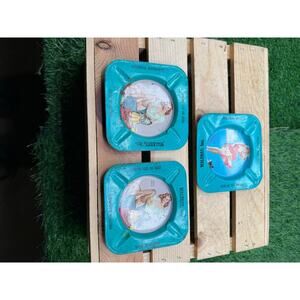 Vintage 1950s Advertising Metal Ashtray-PAUL’S CAFE Pinup Girl, Tarpon